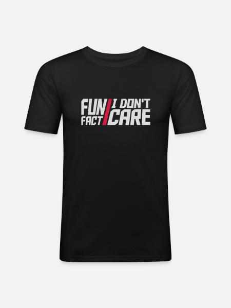 I don't care fact - Men's Slim Fit T-Shirt - black
