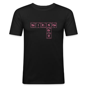 Lustiger Spruch für Forscher & Nerds - Männer Slim Fit T-Shirt - Schwarz - Vorne - Nik (191cm)