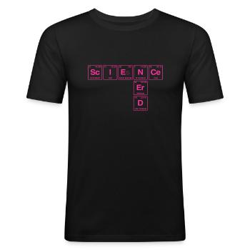 Lustiger Spruch für Forscher & Nerds - Männer Slim Fit T-Shirt - Schwarz - Vorne - Nik (191cm)