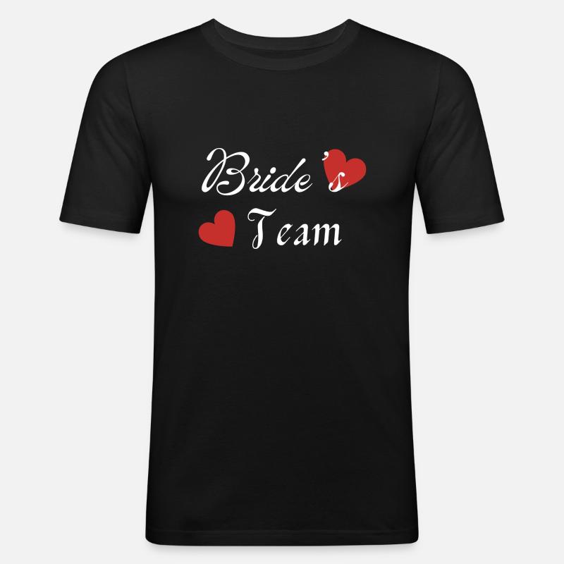 Das Team der Braut - Männer Slim Fit T-Shirt - Schwarz