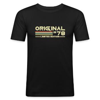 1978 - T-shirt près du corps Homme - noir - Devant - Nik (191cm)