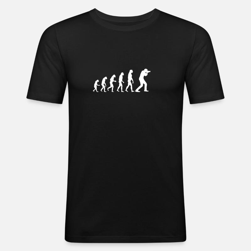 Photographe évolution - T-shirt près du corps Homme - noir