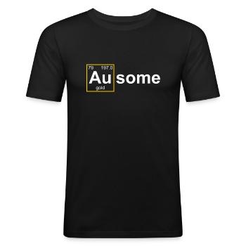 Chimie chimique - T-shirt près du corps Homme - noir - Devant - Nik (191cm)