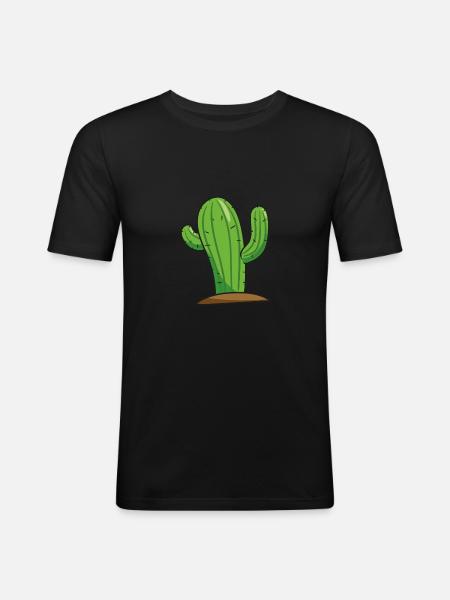 cactus - Men's Slim Fit T-Shirt - black
