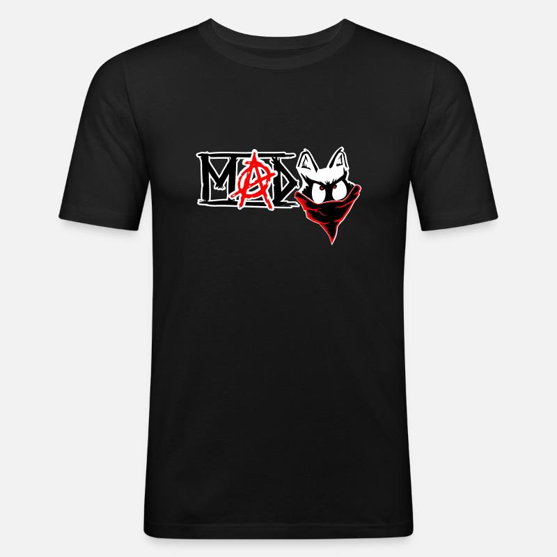 Mad Coon Bandanarchy - Männer Slim Fit T-Shirt - Schwarz