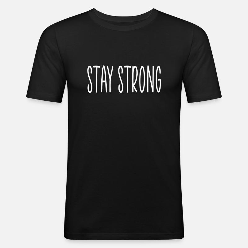Starkes Angebot bleiben - Männer Slim Fit T-Shirt - Schwarz