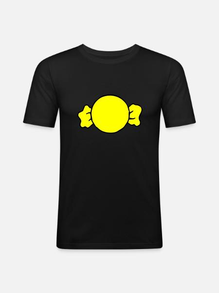 Bonbon - T-shirt près du corps Homme - noir
