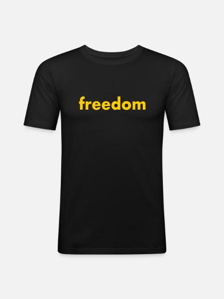 Freedom - Men's Slim Fit T-Shirt - black