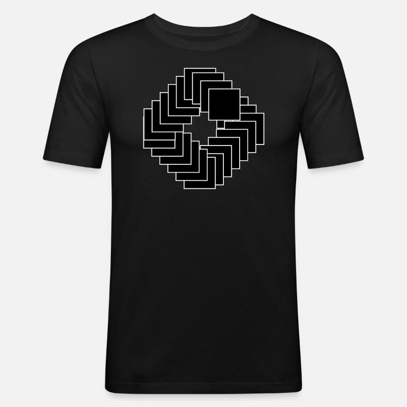 black squares composition design - Men's Slim Fit T-Shirt - black
