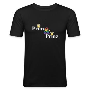 Prince & Prince 2 - Men's Slim Fit T-Shirt - black - Front - Nik (191cm)