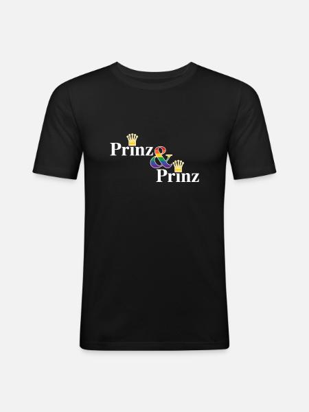 Prinz & Prinz 2 - Männer Slim Fit T-Shirt - Schwarz