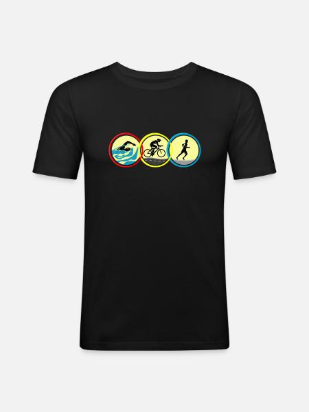 Triathlon - Men's Slim Fit T-Shirt - black
