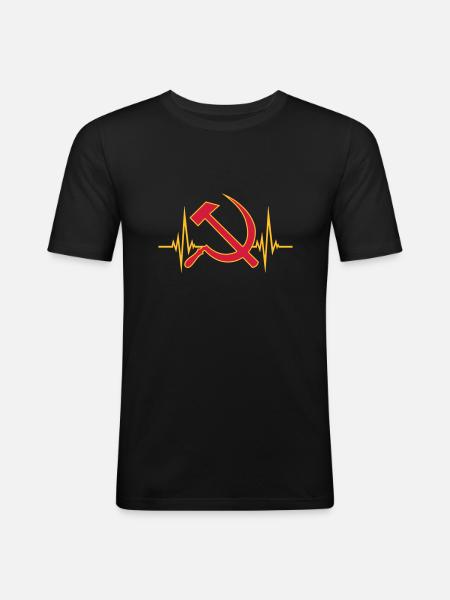 Communisme pulsé - T-shirt près du corps Homme - noir
