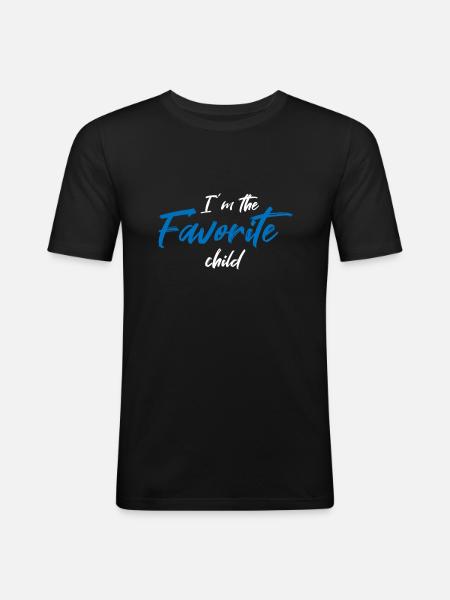 Je suis l’enfant préféré - T-shirt près du corps Homme - noir
