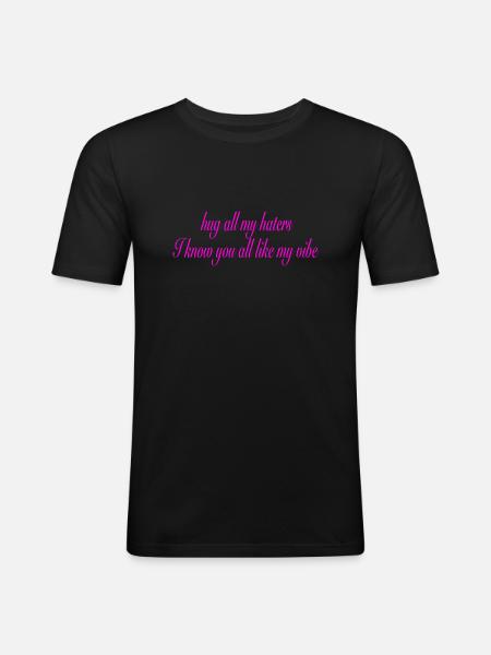RansaiDesign - Männer Slim Fit T-Shirt - Schwarz
