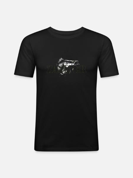 fishing2 - Männer Slim Fit T-Shirt - Schwarz