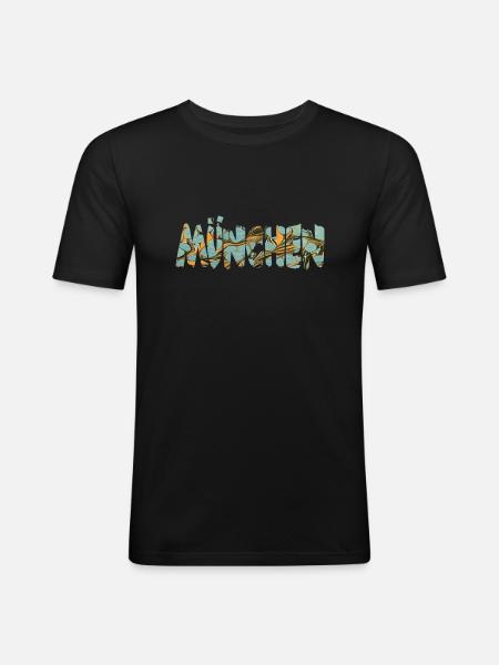 munich e 20 - Men's Slim Fit T-Shirt - black
