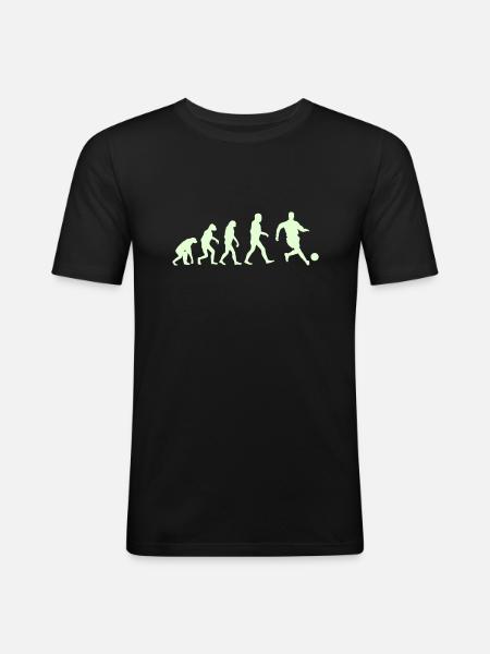 Football Evolution logo - Männer Slim Fit T-Shirt - Schwarz