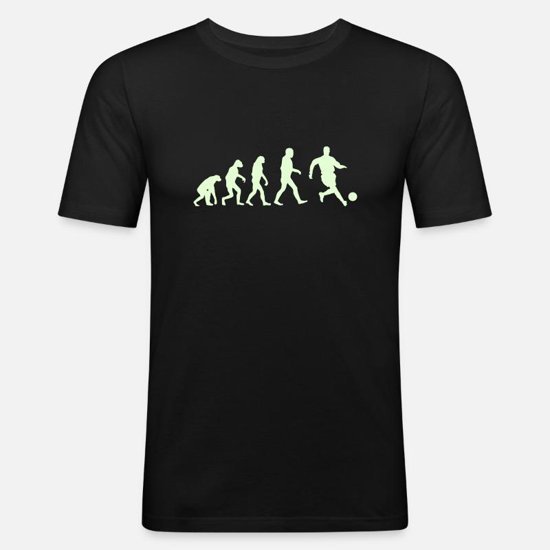 Football Evolution logo - Männer Slim Fit T-Shirt - Schwarz