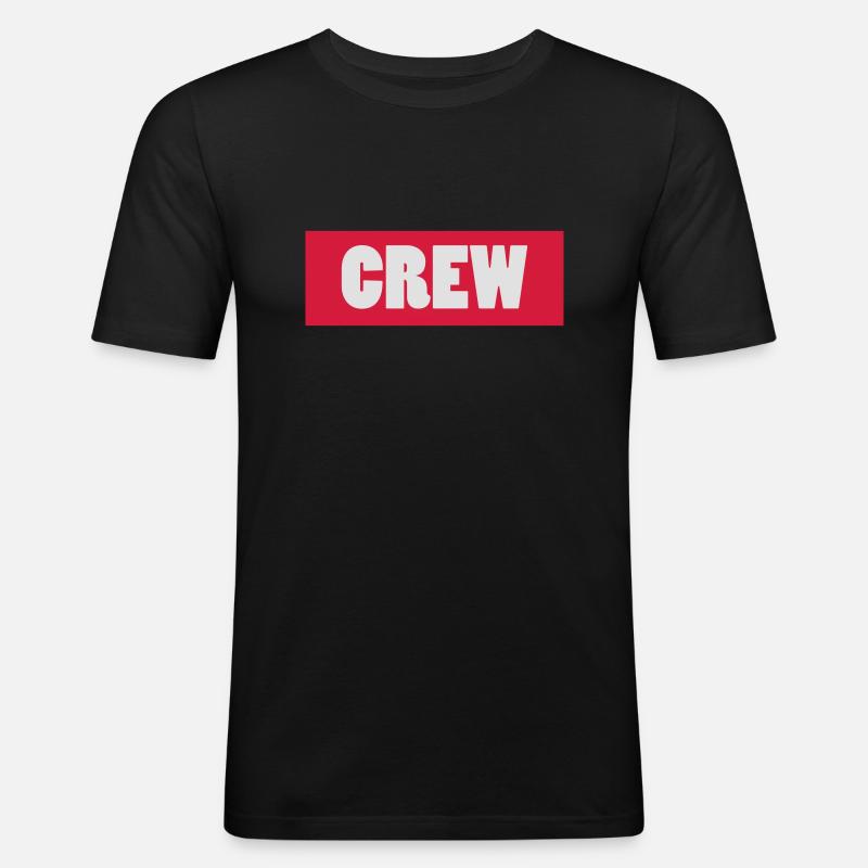 crew - Männer Slim Fit T-Shirt - Schwarz
