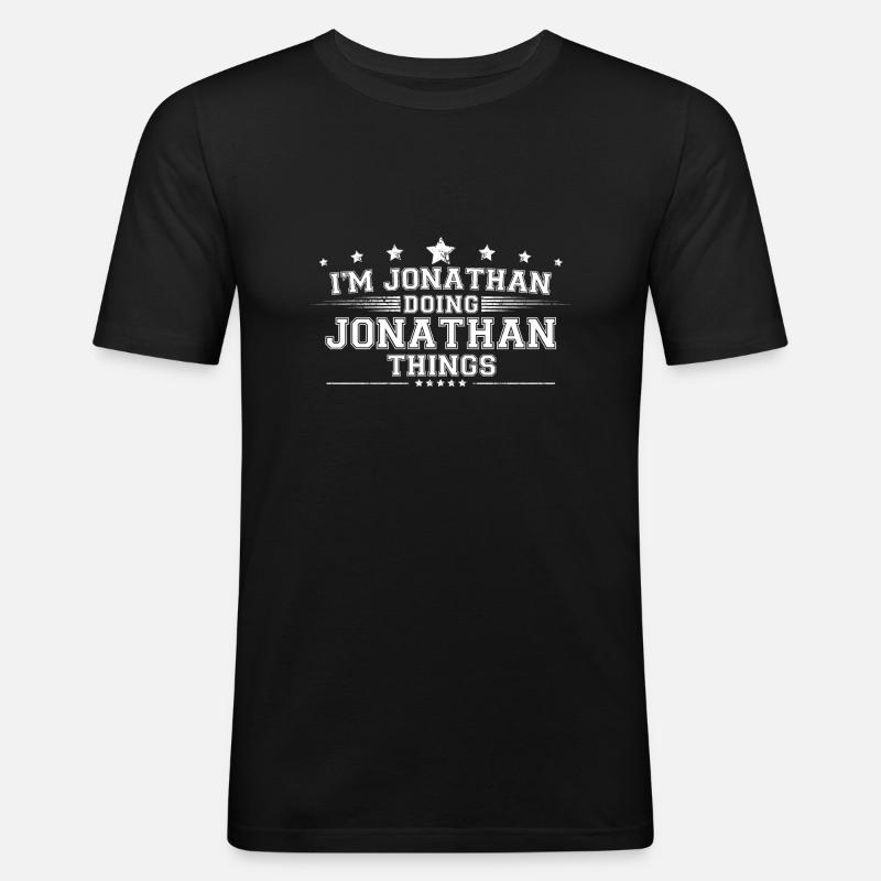 Jonathan - Männer Slim Fit T-Shirt - Schwarz