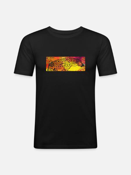 Hyène - T-shirt près du corps Homme - noir