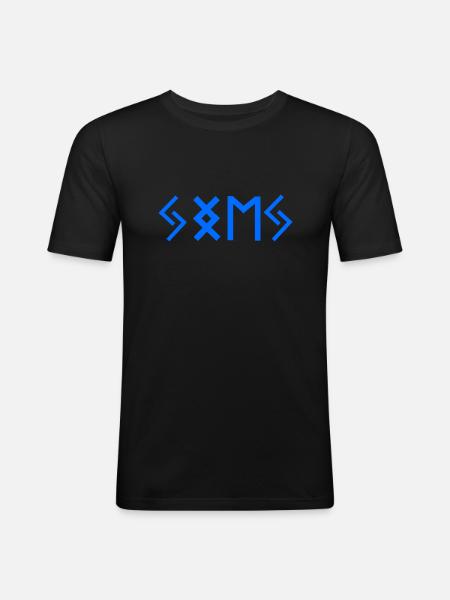 La chance - T-shirt près du corps Homme - noir