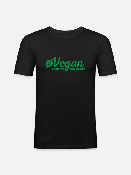 Vegan - Men's Slim Fit T-Shirt - black