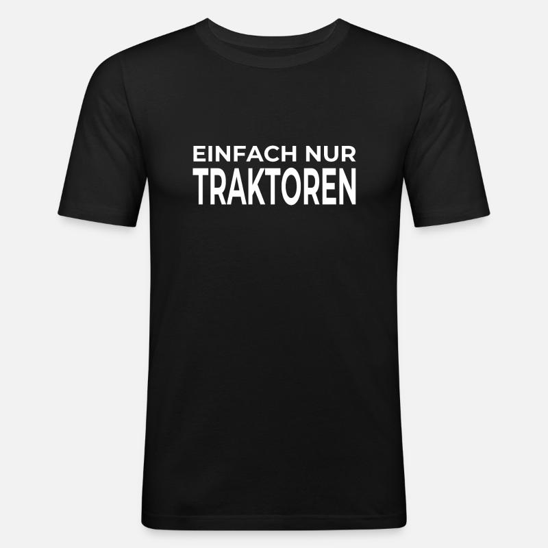 Traktor - Männer Slim Fit T-Shirt - Schwarz