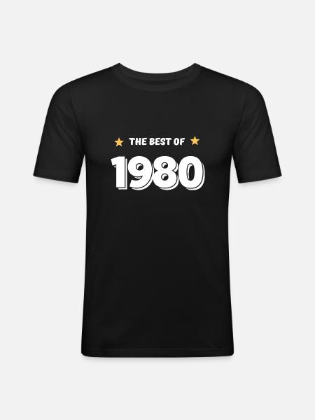 Best of 1980 - Men's Slim Fit T-Shirt - black