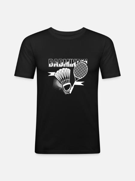 badminton - T-shirt près du corps Homme - noir