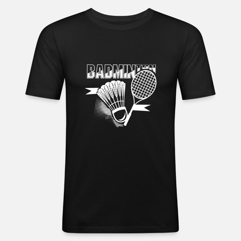 Badminton - Männer Slim Fit T-Shirt - Schwarz