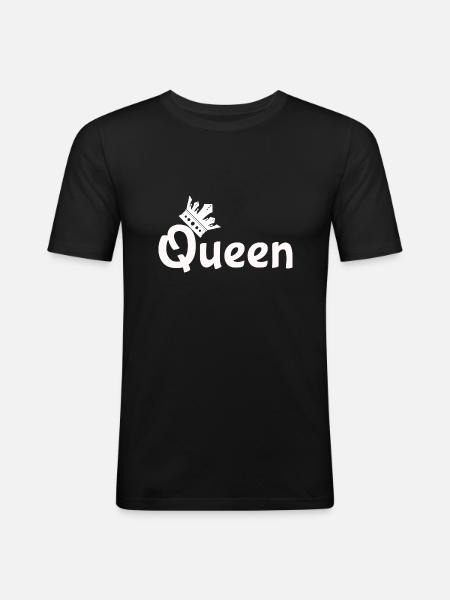Liebe King Queen - Männer Slim Fit T-Shirt - Schwarz