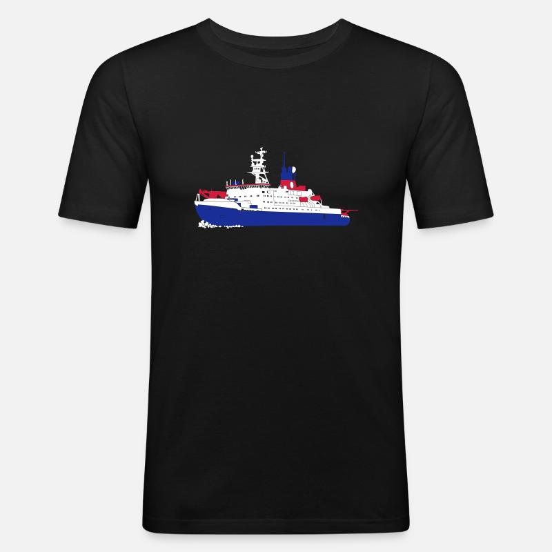Polarstern - Männer Slim Fit T-Shirt - Schwarz