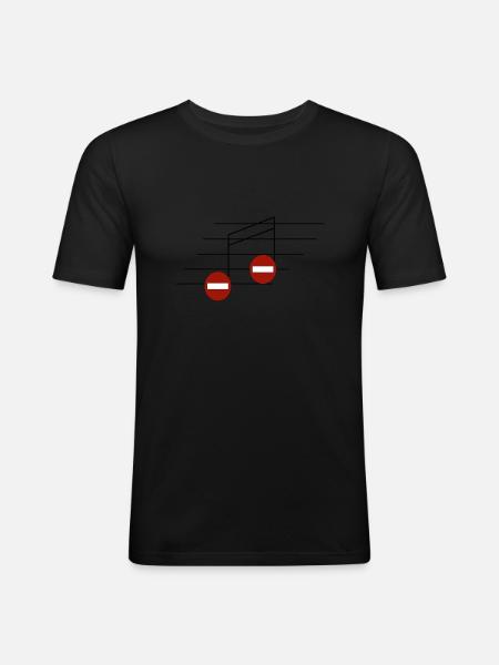 Prohibited notes - Men's Slim Fit T-Shirt - black