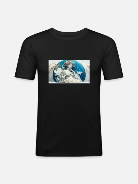 Terra World - Männer Slim Fit T-Shirt - Schwarz