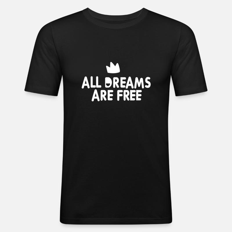 All Dreams - Männer Slim Fit T-Shirt - Schwarz
