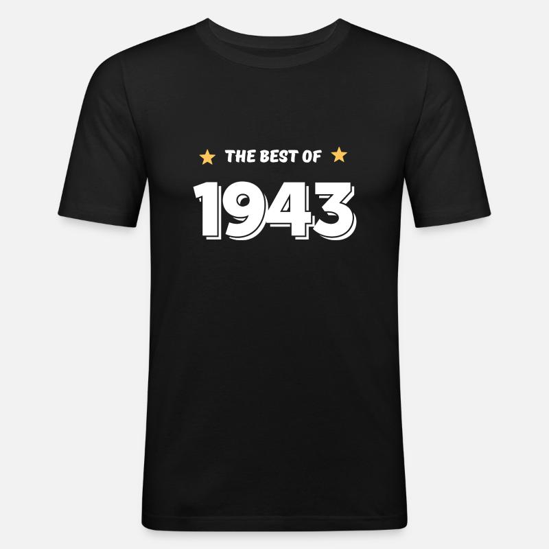 Das Beste von 1943 - Männer Slim Fit T-Shirt - Schwarz