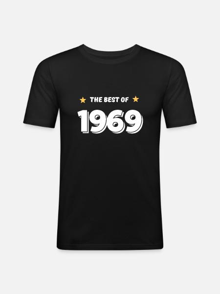 Das Beste von 1969 - Männer Slim Fit T-Shirt - Schwarz