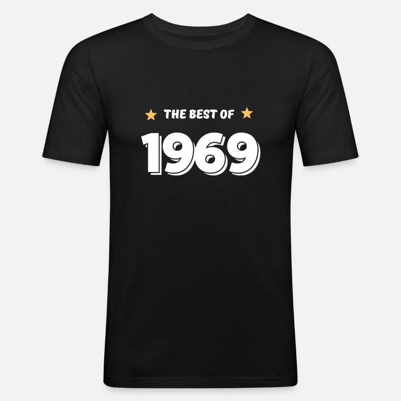 Das Beste von 1969 - Männer Slim Fit T-Shirt - Schwarz