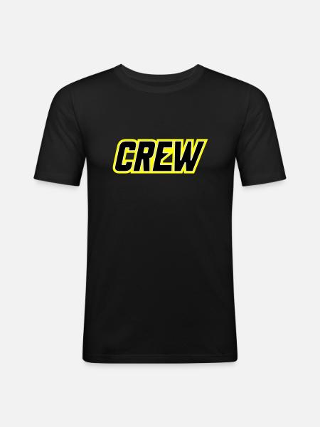 Équipage - T-shirt près du corps Homme - noir