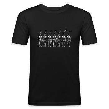 We are all the same - Men's Slim Fit T-Shirt - black - Front - Nik (191cm)
