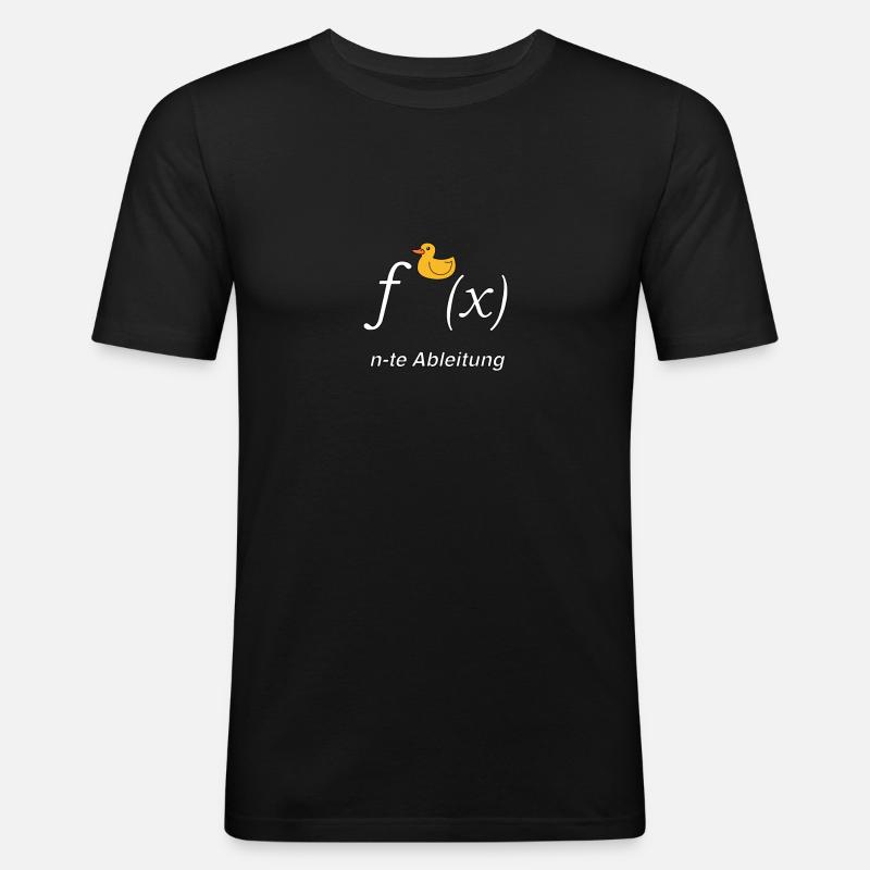 Ente Ableitung Mathe Witz - Männer Slim Fit T-Shirt - Schwarz