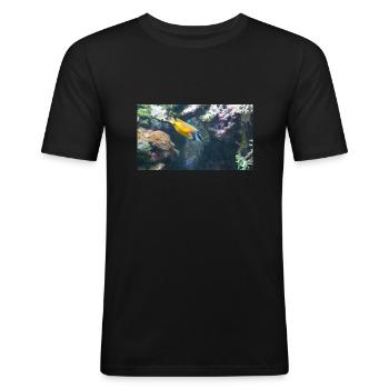 Fish - Men's Slim Fit T-Shirt - black - Front - Nik (191cm)