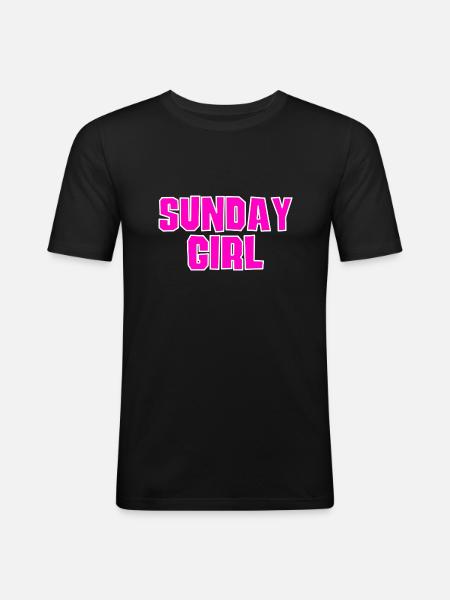 Fille du dimanche - T-shirt près du corps Homme - noir