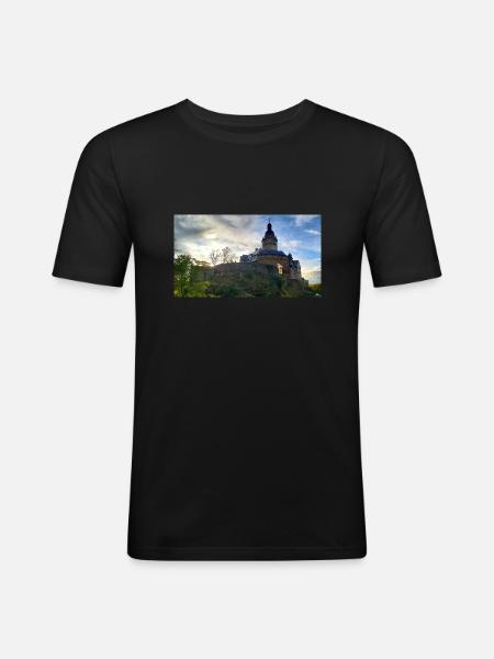 Falkenstein Castle - Men's Slim Fit T-Shirt - black