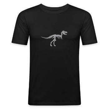 Rex - Männer Slim Fit T-Shirt - Schwarz - Vorne - Nik (191cm)