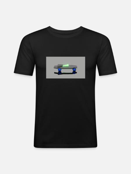 Neon Auto - Männer Slim Fit T-Shirt - Schwarz