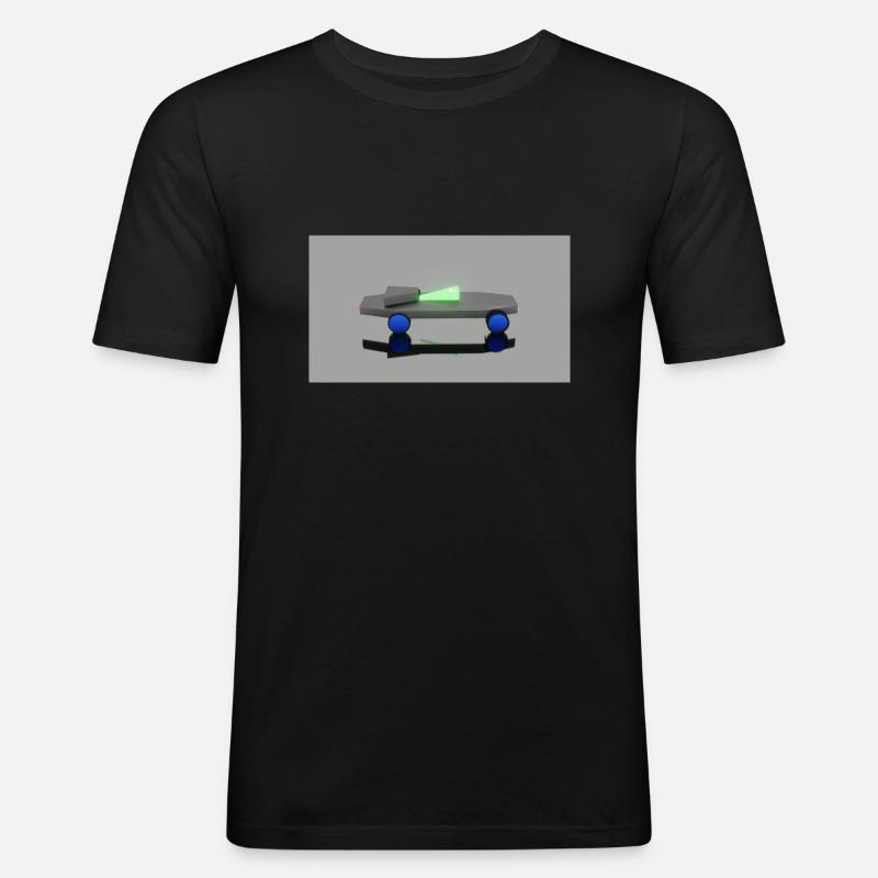 Neon Auto - Männer Slim Fit T-Shirt - Schwarz