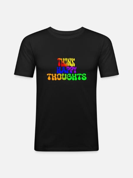 Think Happy Thoughts - Men's Slim Fit T-Shirt - black